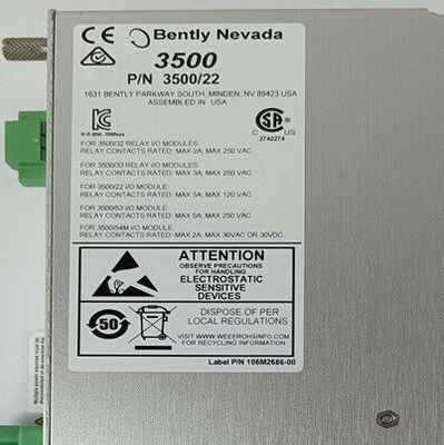 Bently Nevada 3500/22-01-01-00 146031-01 Modul I/O 10Base-T/100Base-TX
