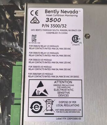 125720-02 Bently Nevada 3500 4-Channel Relay Module Full Height dengan Logic Alarm Drive